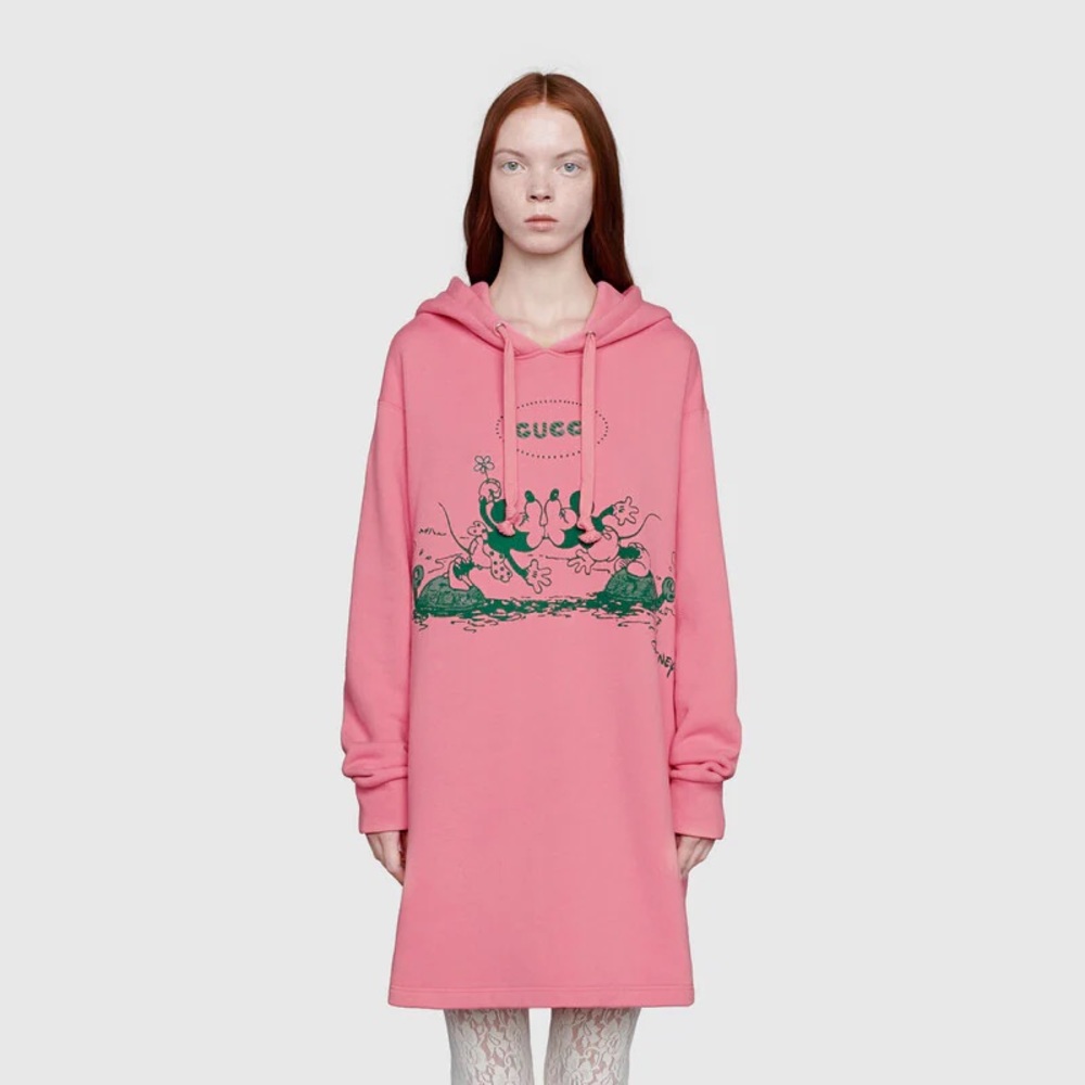 NWT Gucci Love Mickey Disney X Gucci Hooded Dress sz M